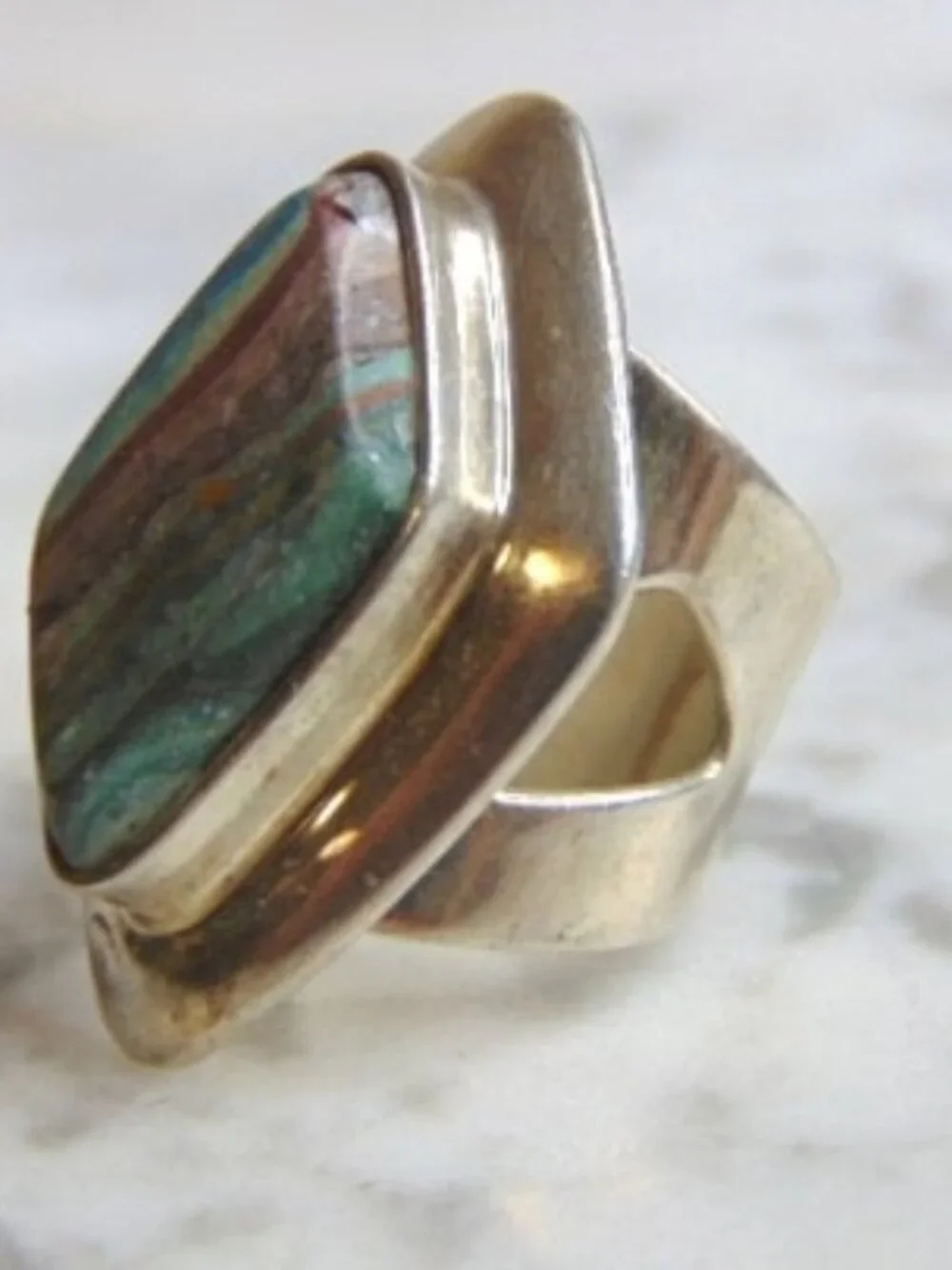 Womens Vintage Estate Sterling Silver Southwestern Jay King Ring 12.7g E646